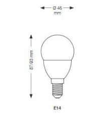 Ampoule led TOSHIBA E14 4,6w G45 Dimmable